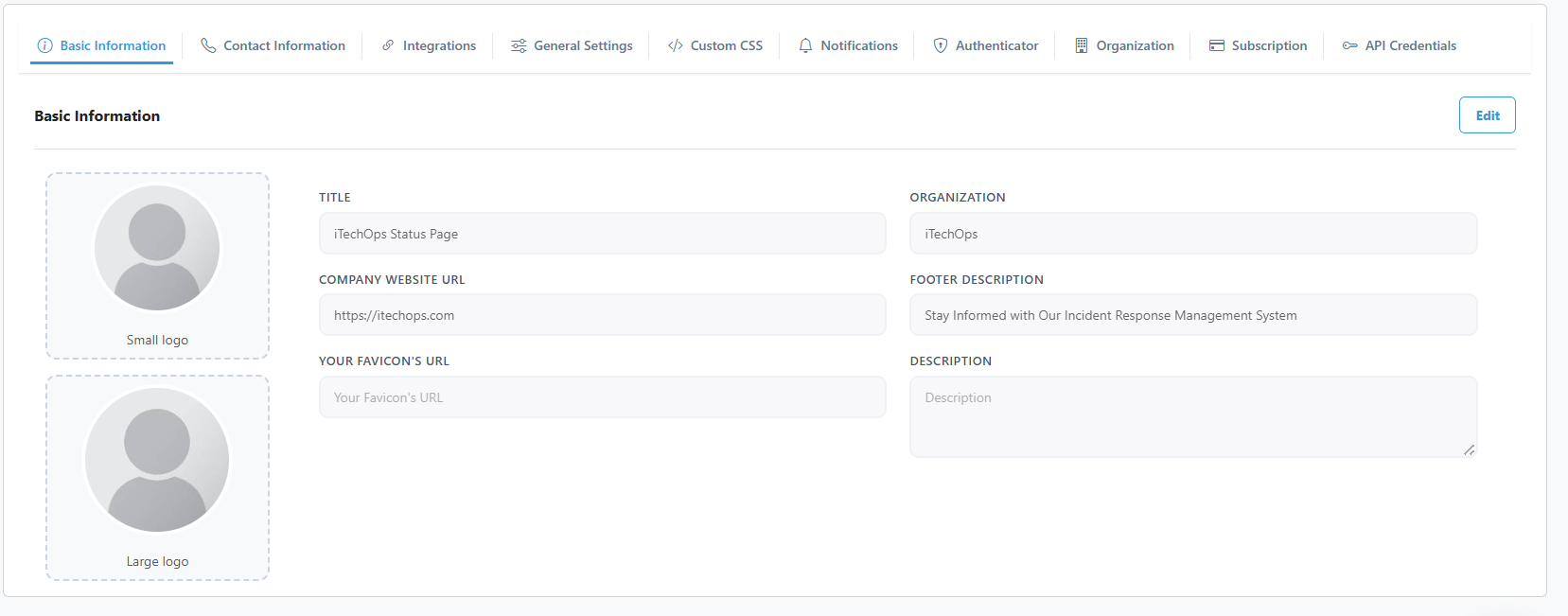 Settings Overview